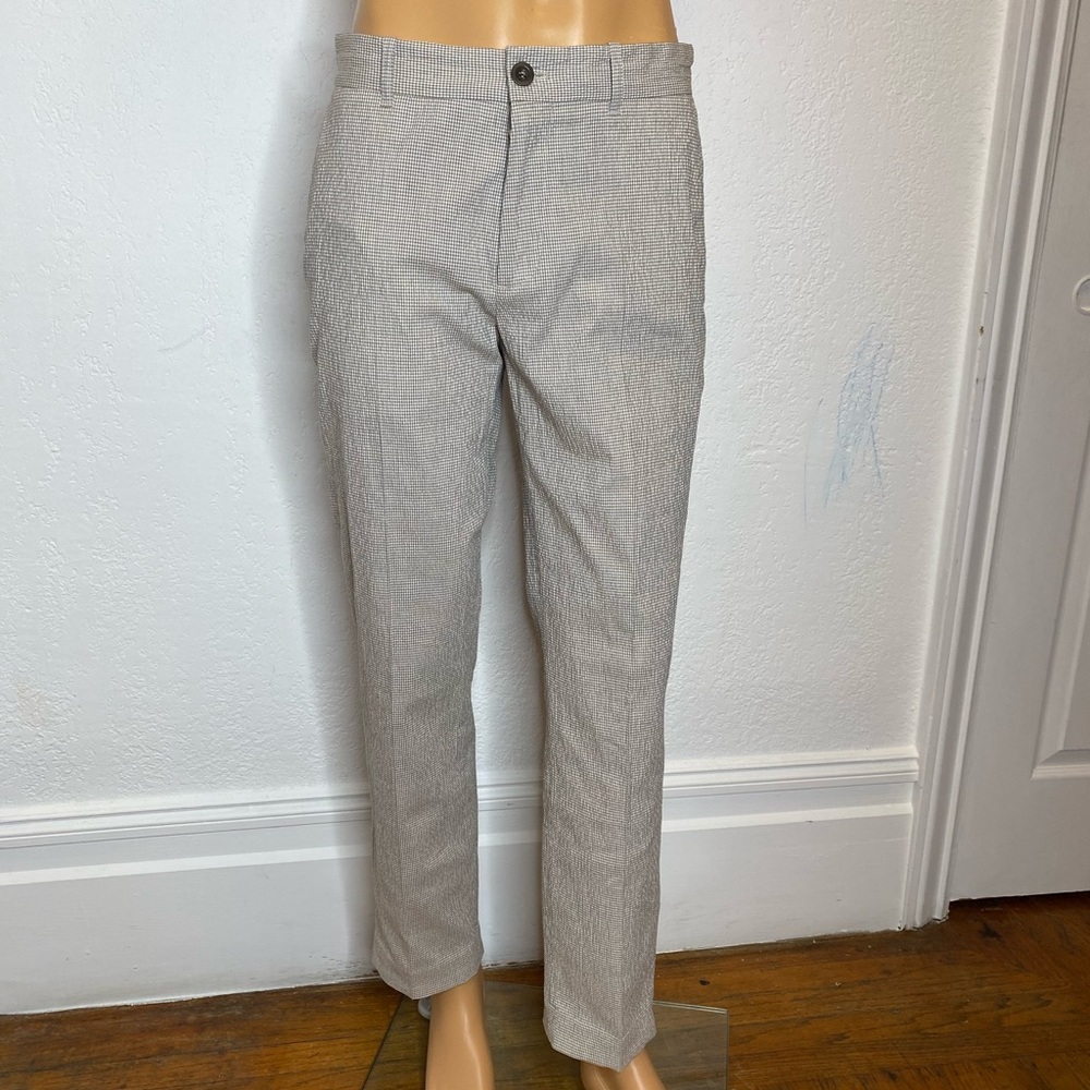 🆕 Mr. Porter Slim Fit Straight Leg Puppytooth Twill Suit Trouser Size 32X30